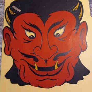 vintage die -cut Halloween mask EL DIAVOLO